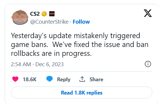 Valve修复误封问题。饰品红锁有救了？